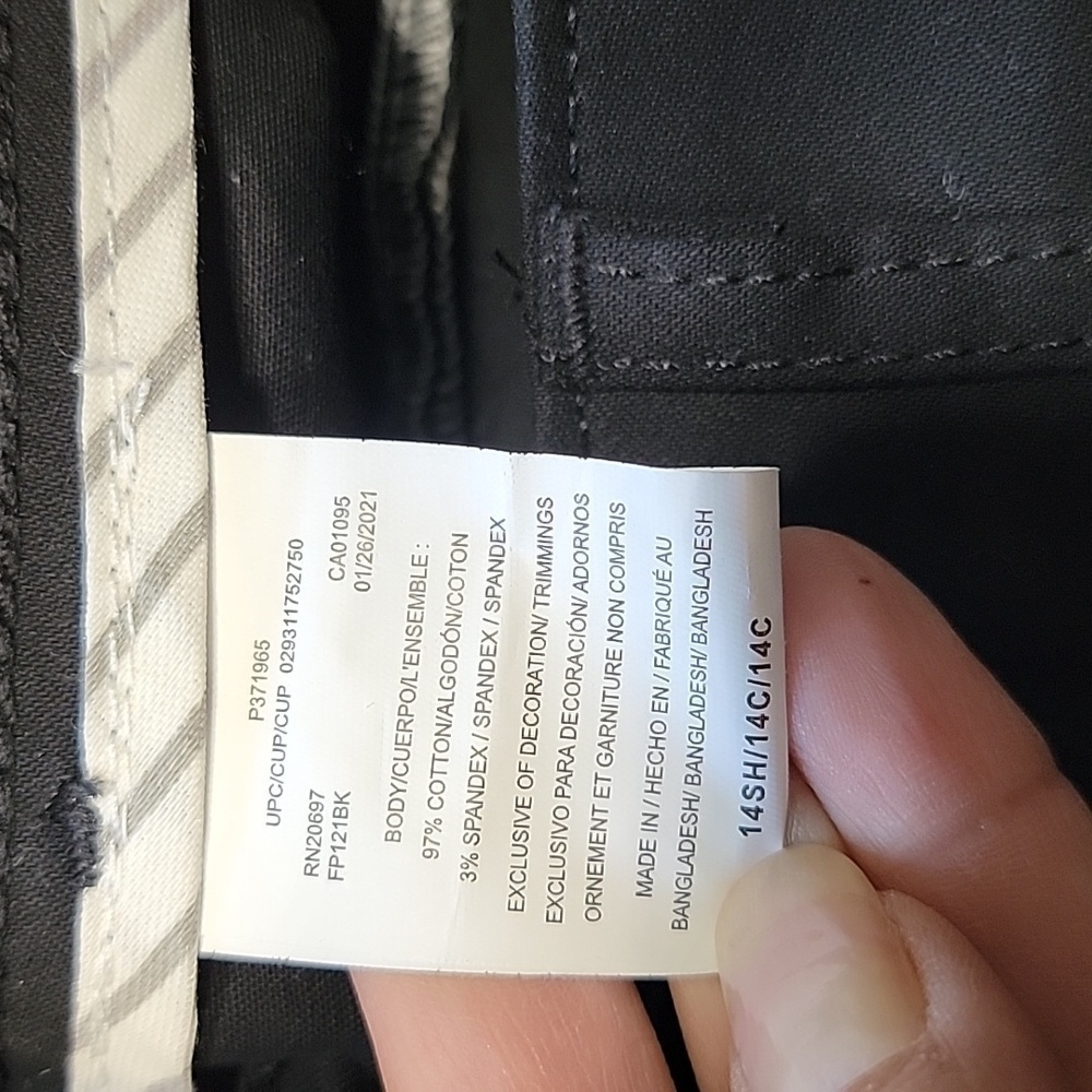 Dickies Size 14S Black Slim Bootcut Twill Stretch Pants, NWOT - Picture 15 of 16